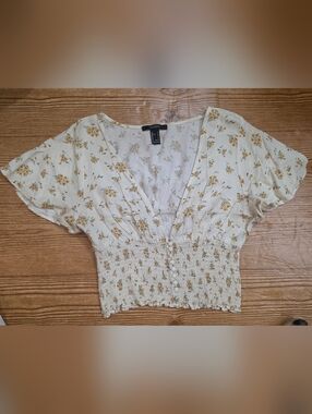 Forever 21 Deep V Crop Top
